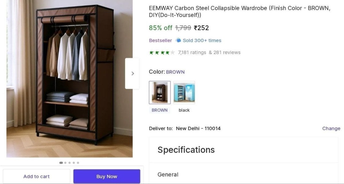 Collapsible Wardrobe At 252