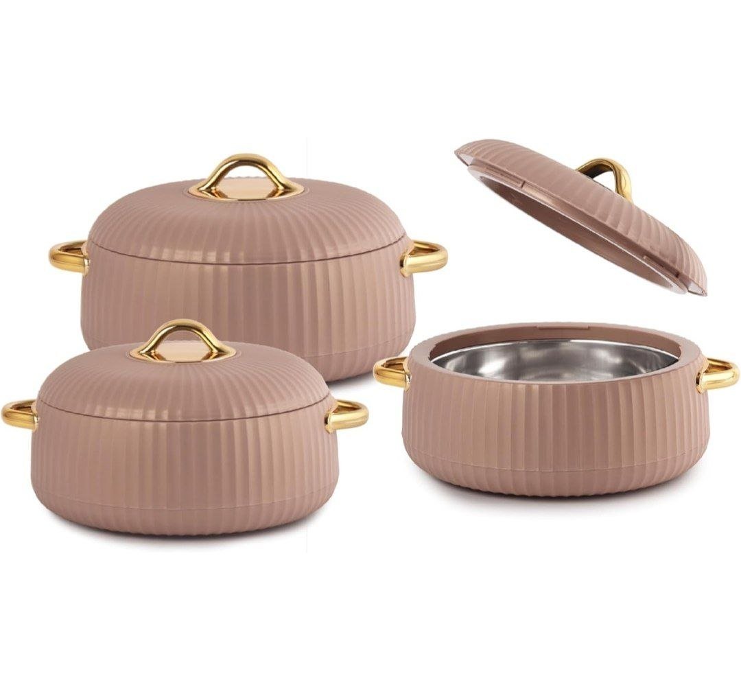 Cello Aurum Insulated Casserole Hot Pot Box Set Of 3 Pcs (1000ml 1000ml 150