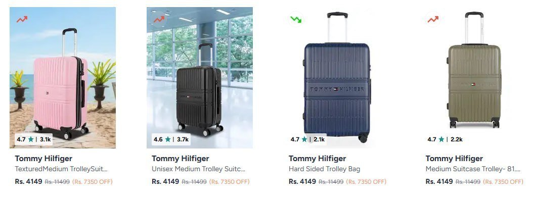 Myntra 65 On Tommy Hilfiger Trolley Bags