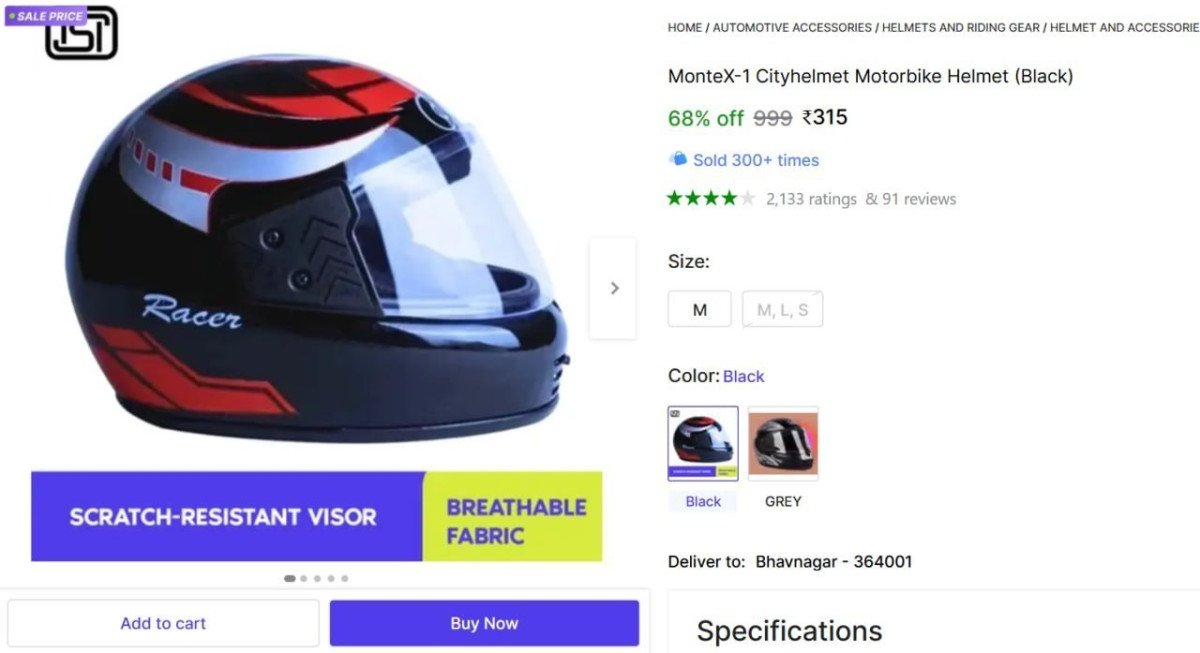 Full Face Motorbike Helmet 315353
