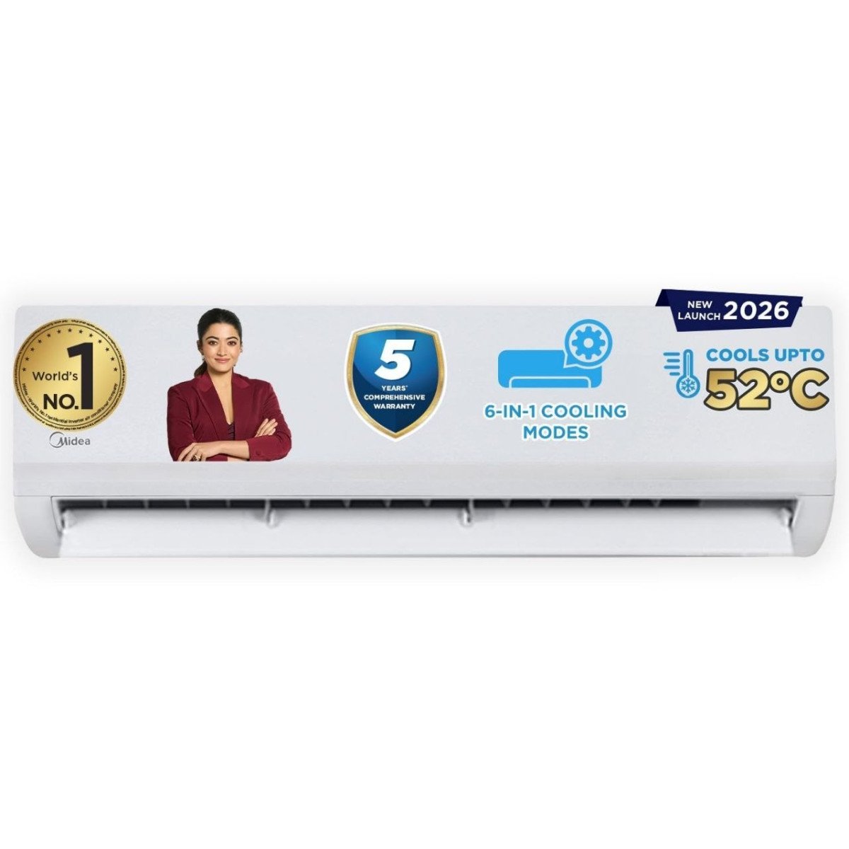 Grab 26 7403 250 With Axis Credit Card Midea 1 5 Ton 3 Star Inverter Split Ac (copper Convertible 6-in-1 With Auto Intelligence Turbo Mode For Faster Cooling) More Detai
