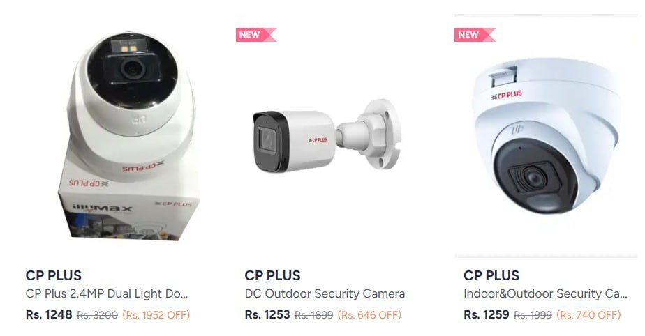 Myntra Cp Plus Security Cameras Starting At Just Rs 1248