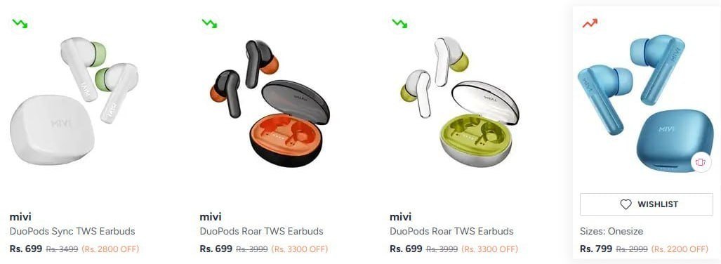 Myntra 82 On Mivi Earbuds Starting From Rs 699