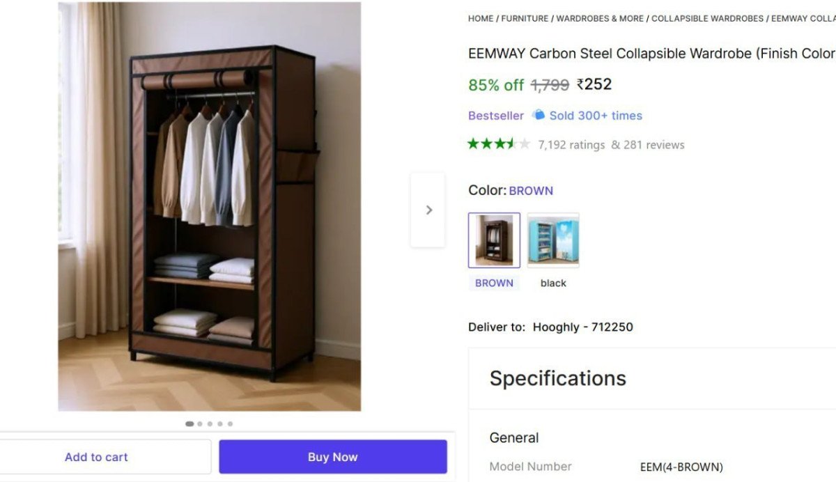 Carbon Steel Collapsible Wardrobe At 252