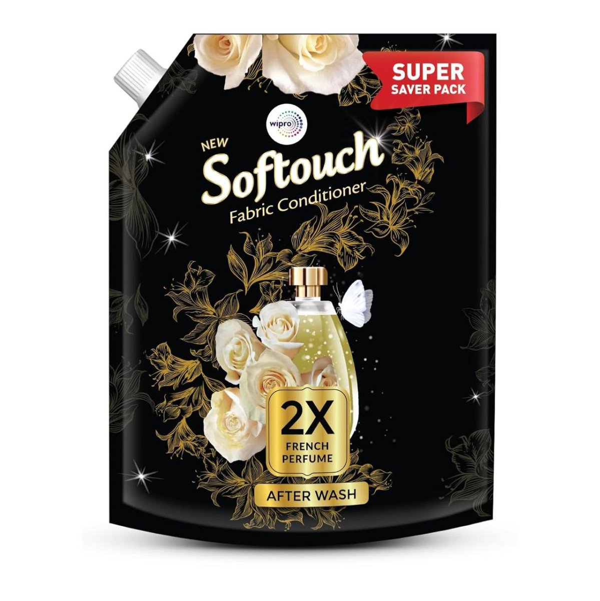 Softouch 2x French Perfume Fabric Conditioner Refill Pack By Wipro 2000ml 286