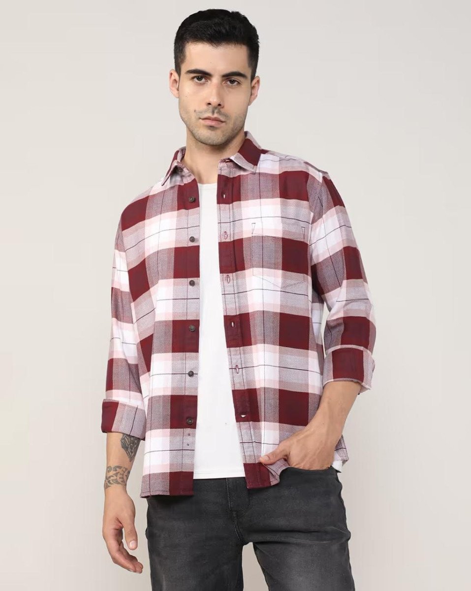Lee Cooper Men Checks Regular Fit Shirt 738