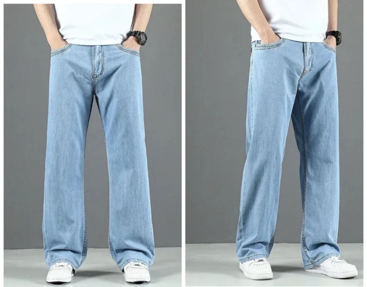 Loot Men Loose Fit Mid Rise Light Blue Jeans Shop Now