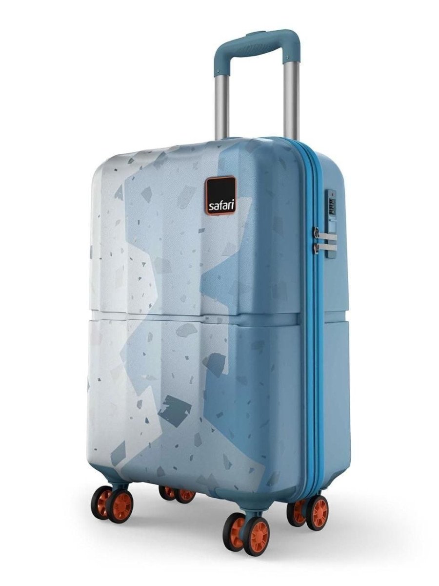 Faast 2199safari Tazzo 8 Wheels 55cm Cabin Size Trolley Bag Hard Case Polyc
