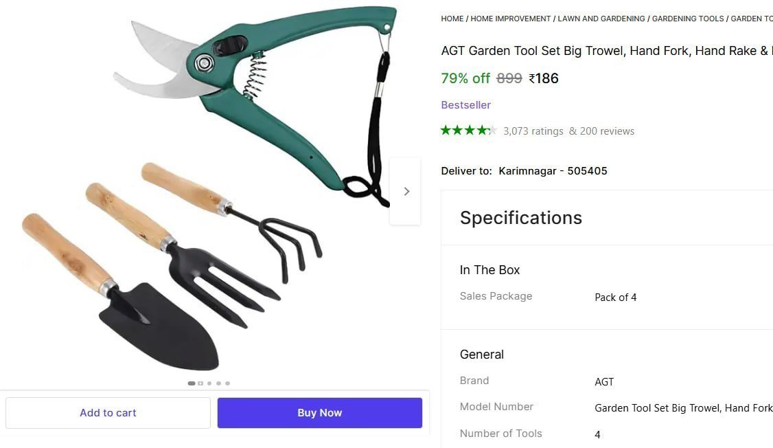 Garden Tool Kit (4 Tools) 186