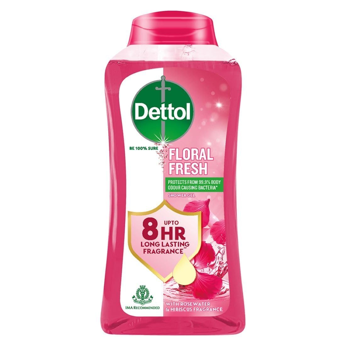Dettol Body Wash And Shower Gel For Women And Men With Rosewater And Hibisc