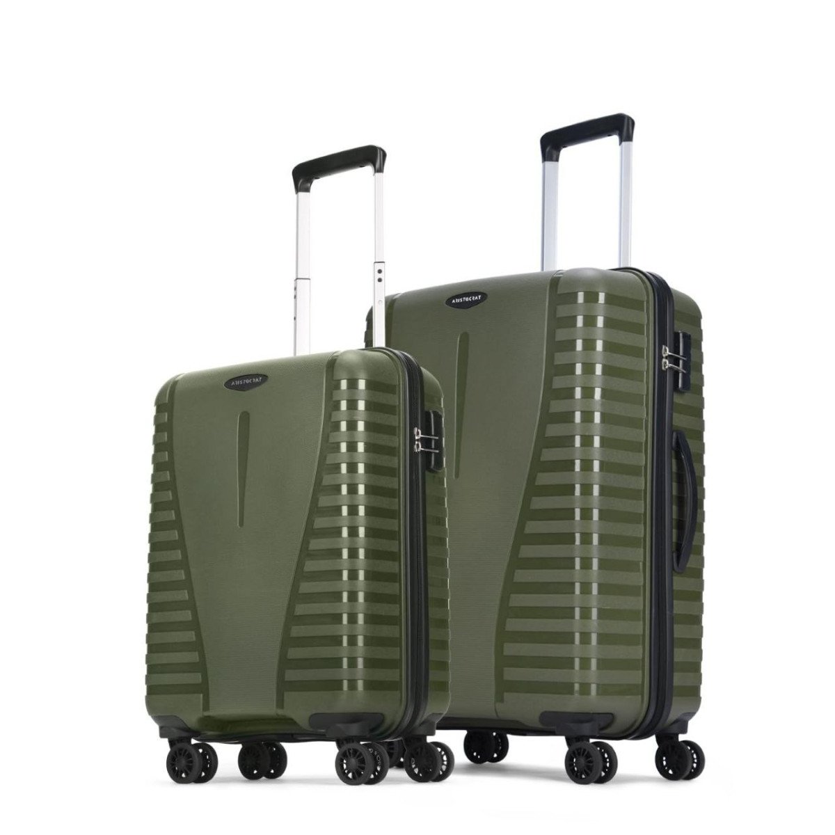 999aristocrat 2 Pc Airpro Set Cabin 55cm(small) Check-in 66cm(medium) 8 Wheels Spinner Trolley Bags