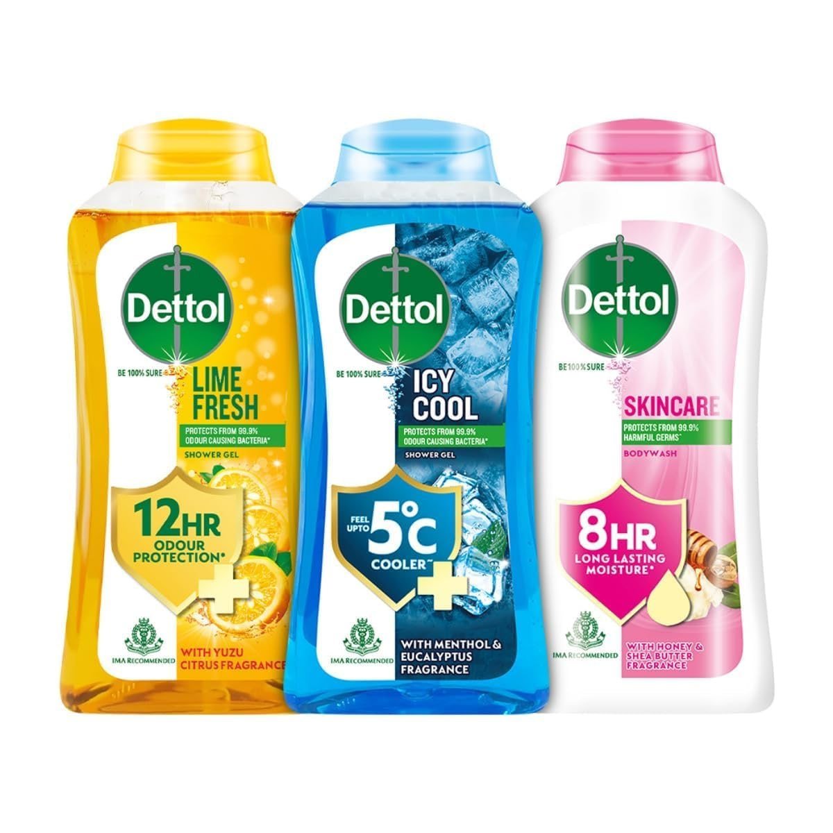 Dettol Body Wash And Shower Gel For Women And Men (icy Cool Lime Fresh Skin