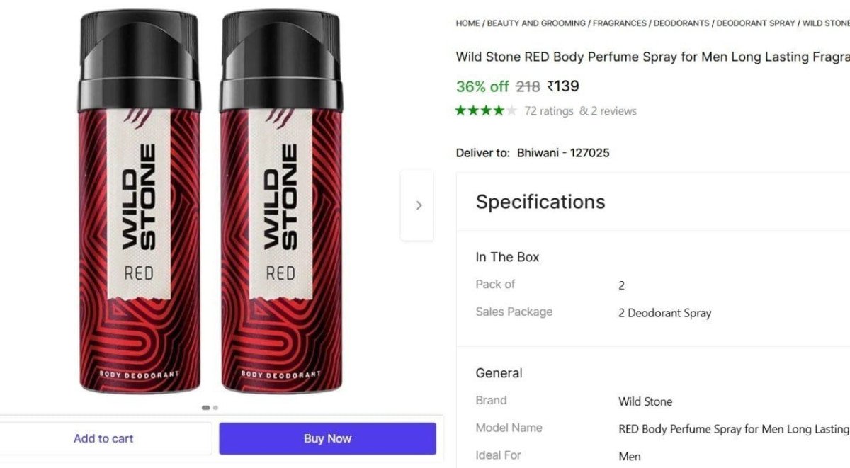 Wild Stone Deo (100 Ml Pack Of 2) 139