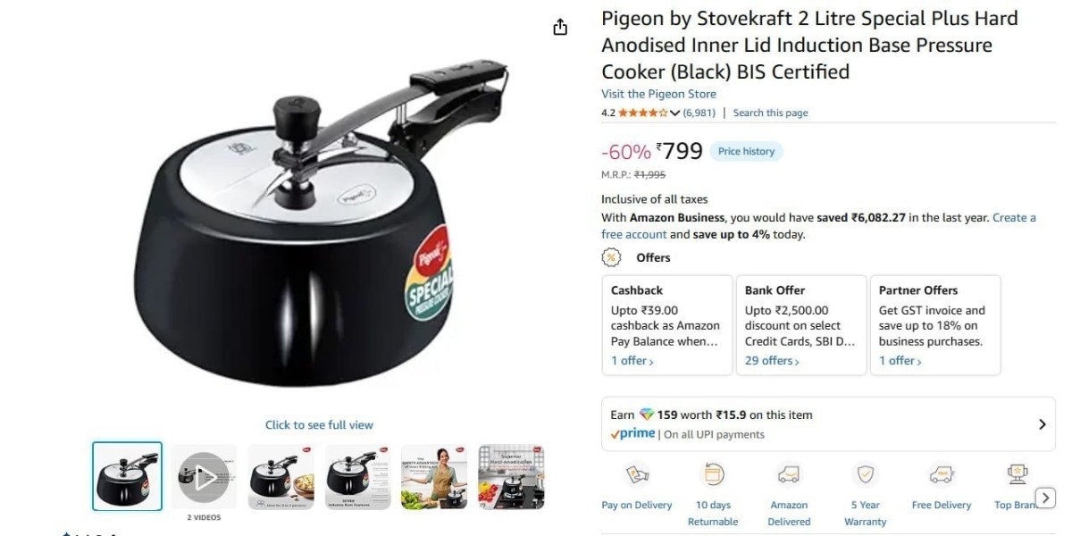 Pigeon By Stovekraft 2 Litre Pressure Cooker 799