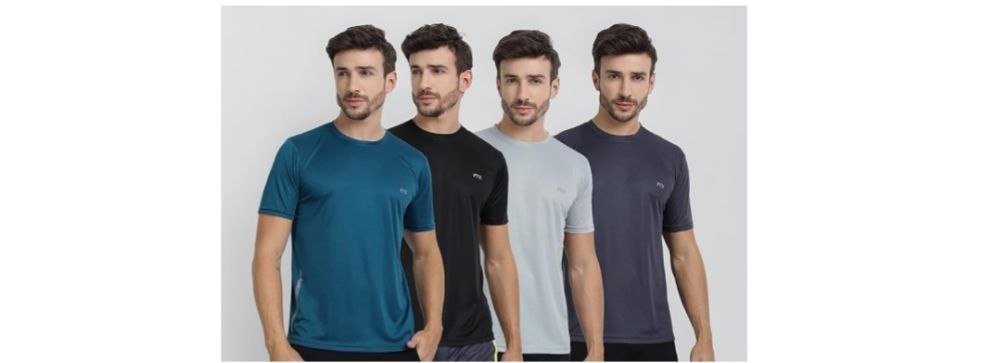 Ftx Men Polyester Regular Fit T-shirt Pack Of 4deal 200 Reg 599