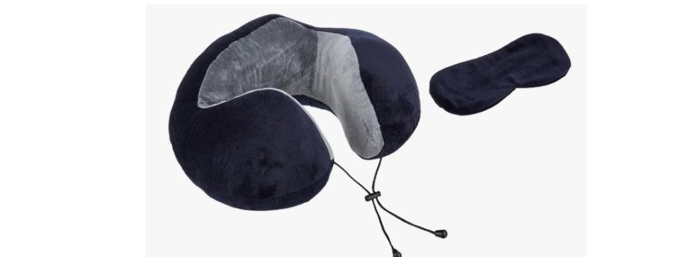 Amazon Basics Premium Travel Neck Pillow Sleeping Eye Mask Combo With Portable Bag 190 Reg 299