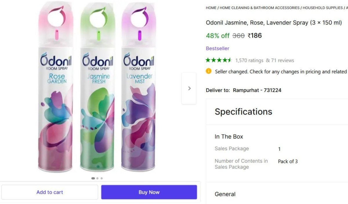 Odonil Room Freshener (3 X 150 Ml) 186