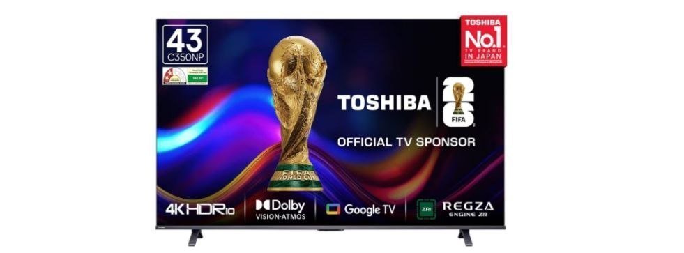 Toshiba 108 Cm (43 Inches) C350np Series 4k Ultra Hd Smart Led Google Tv 43c350np (black) 18749 Reg 22k3250 With Axis Cc Emi