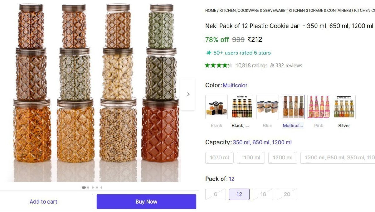 Pack Of 12 Kitchen Container 212