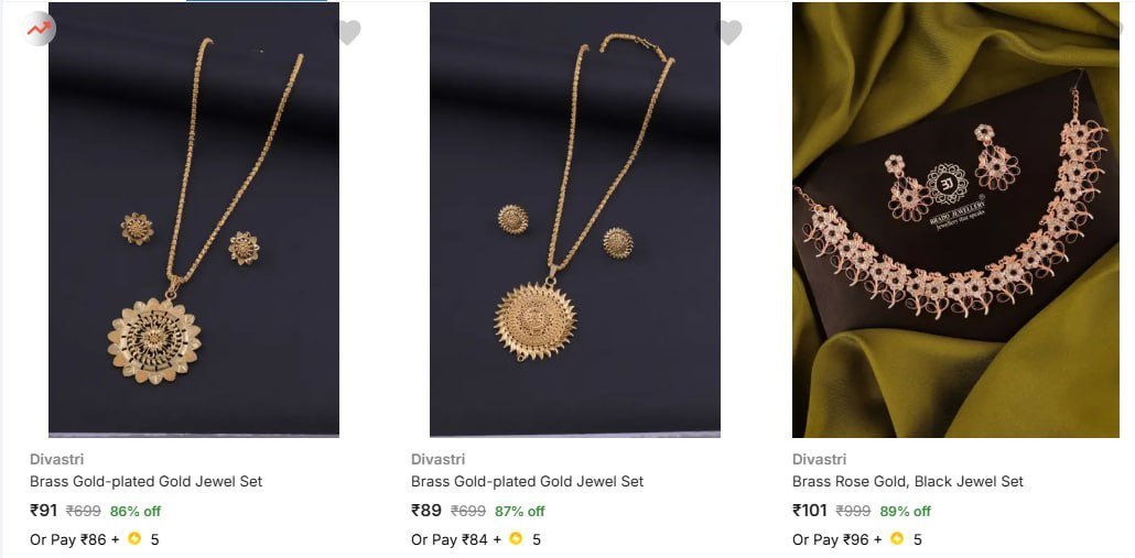 Flipkart Loot 90 On Womens Jewellery Starting From Rs 89