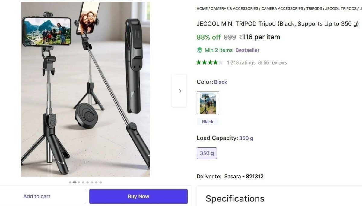 Mini Tripod Meeshoandshopsyy Rs 116 Min 2 Qty