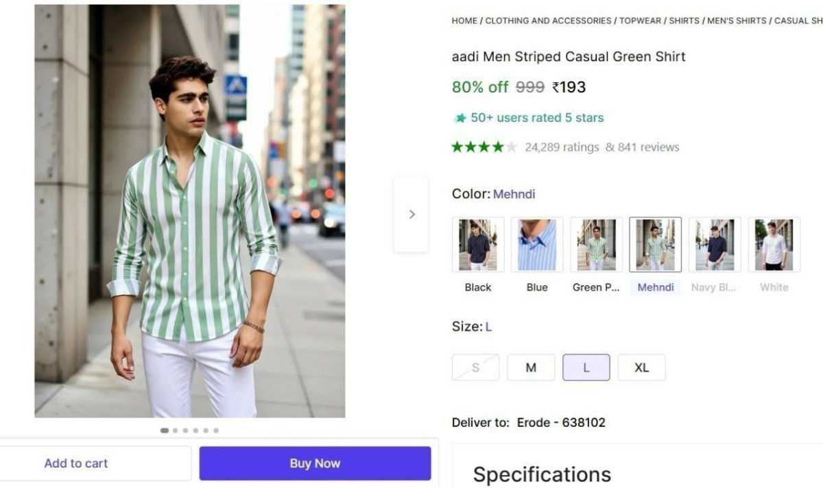 Men Striped Casual Green Shirt Meeshoandshopsyy 193