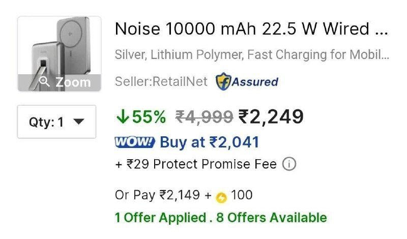 Lowest Noise 10000 Mah 22 5 W Wireless Magsafe Power Bank 2249 Apply 250 Coupon