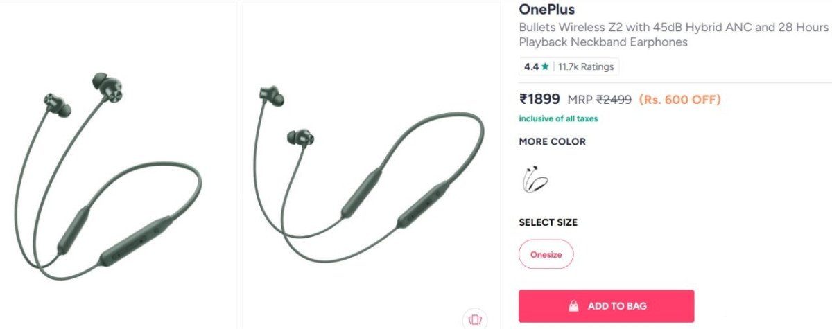 Myntra Oneplus Limited Time Dealoneplus Bullets Z2 Anc At Rs 1614 10 Bank Offers Use Coupon Code Opapr15 To Get Extra 15 Oneplus Nord Buds 3 Pro At Rs 2409