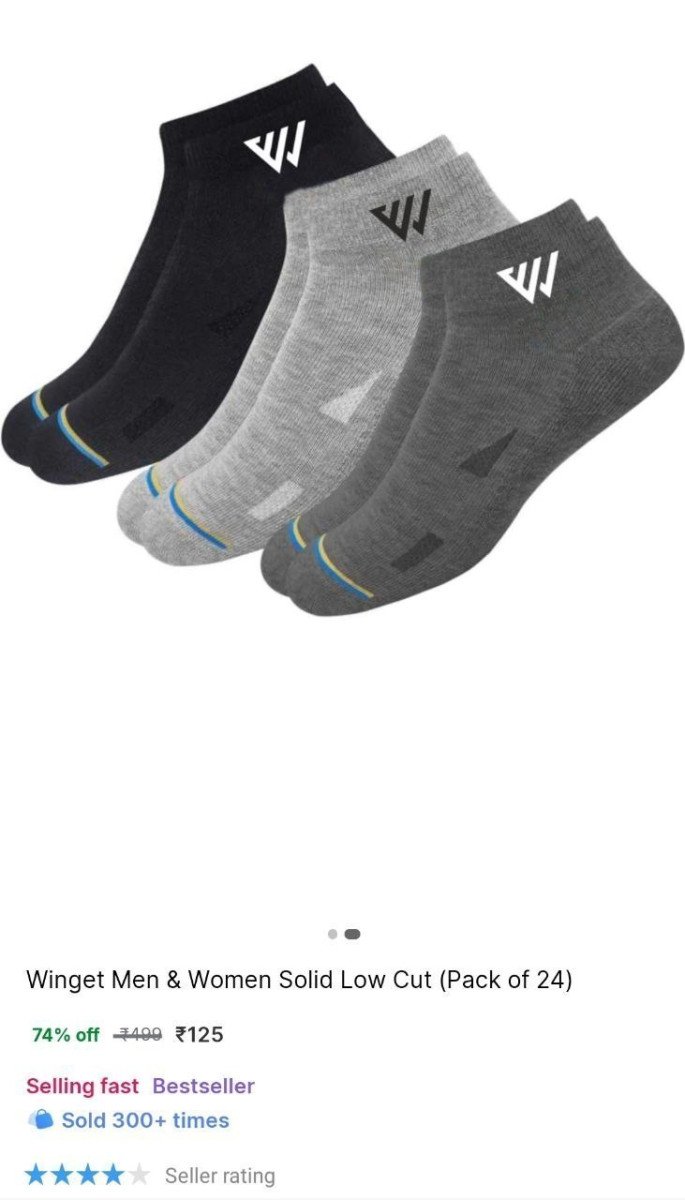 (pack Of 24) Ankle Length Socks 125