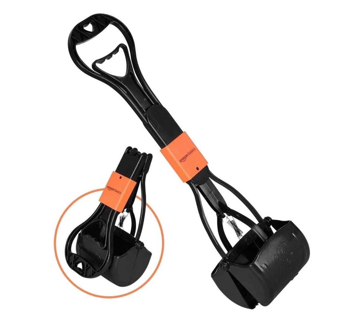 Amazon Basics Folding Jaw Clamp Poop Scooper Pet Waste Picker Large