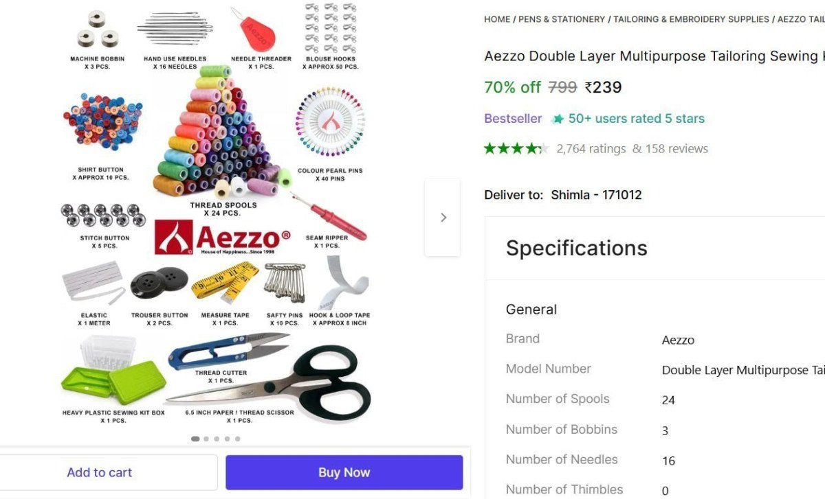 Tailoring Sewing Kit Combo 239