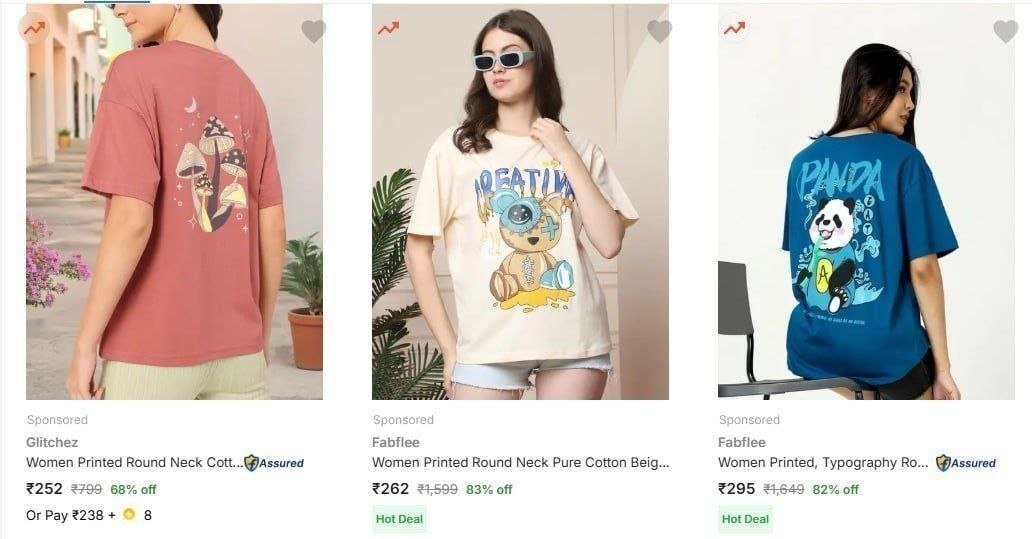 Flipkart Streetwear Flash Oversized T-shirts Under 299 Grab Now Hurry Limited Time Stock Dont Miss Out