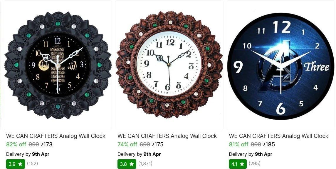 Wall Clocks From 173