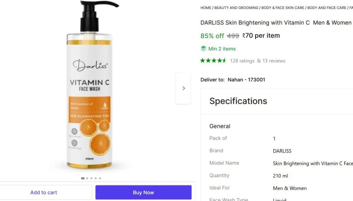 Vitamin C Face Wash (210 Ml) 70min 2 Buy