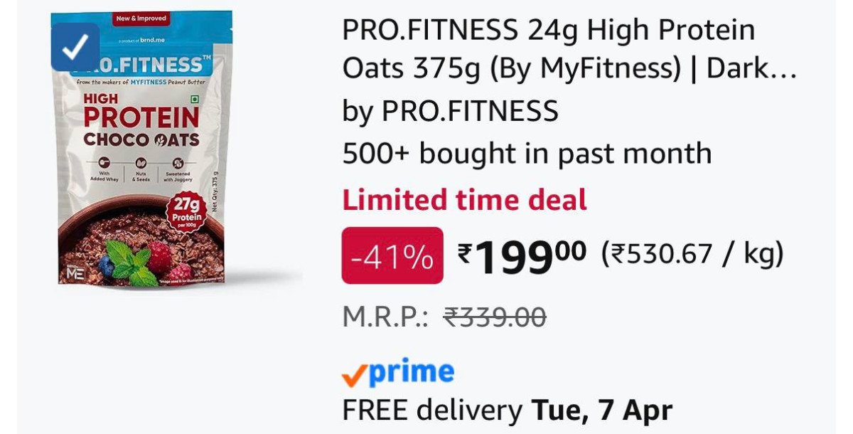 Grab 46 On Myfitness High Protein Oats (24g Protein)apply Code Myfit (extra 5 Discount)
