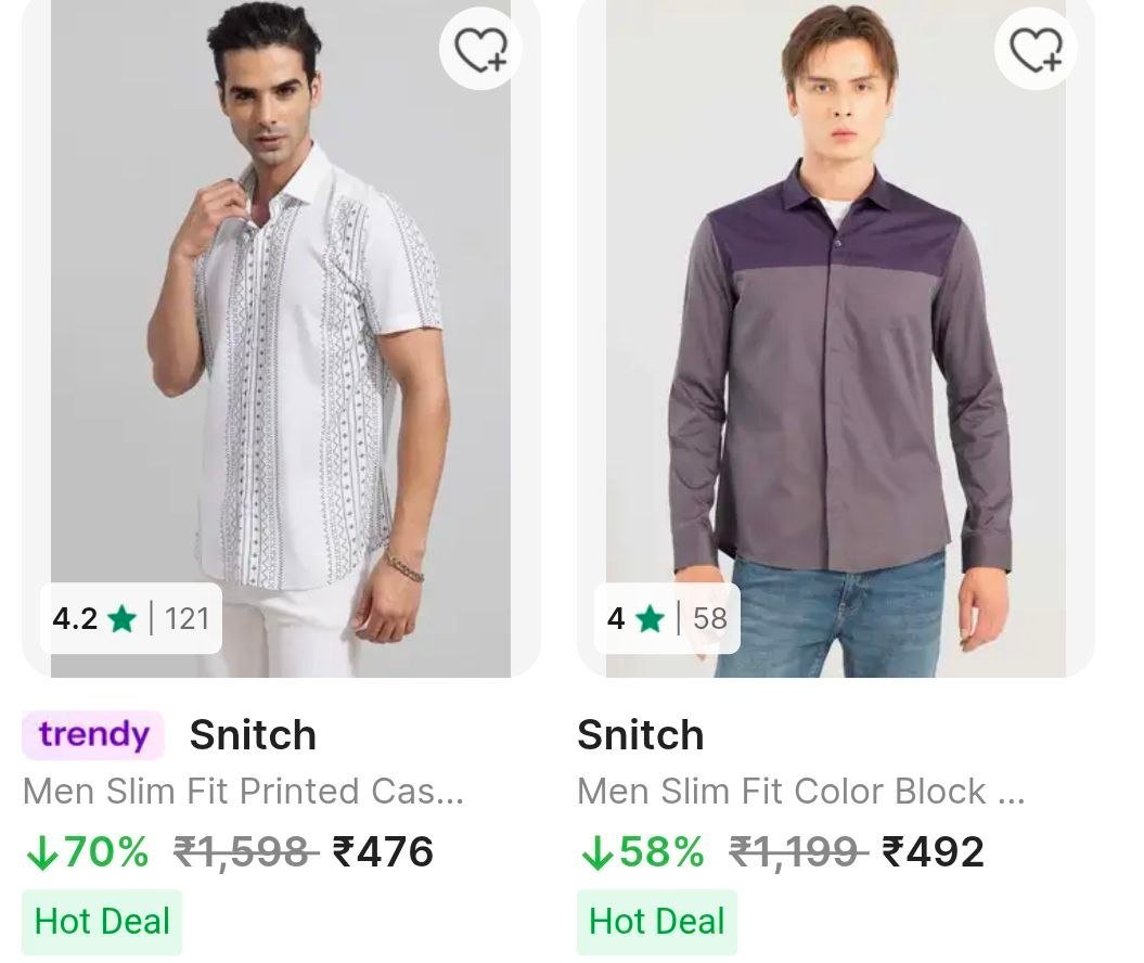 Flipkart 70 - Snitch Men S Shirts Starting From Rs 462