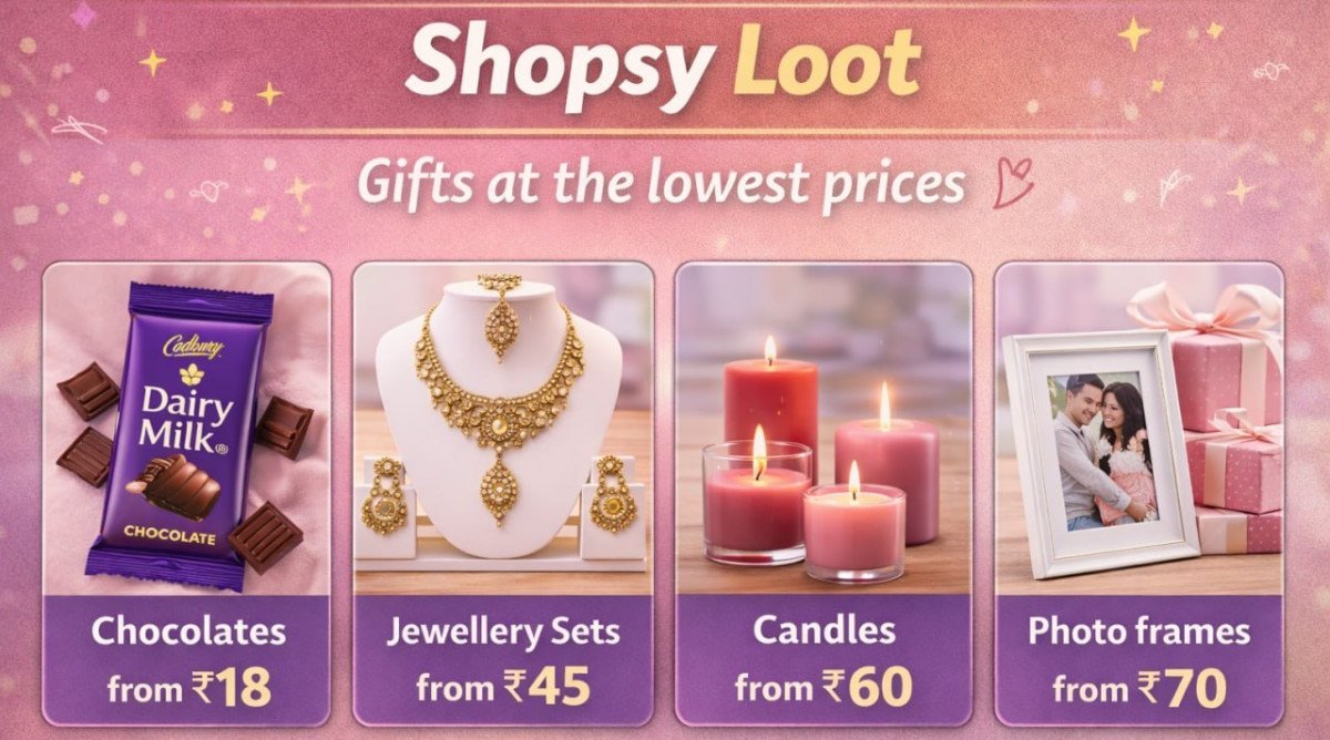 Shopsy Loot - Gifts At The Lowest Prices Chocolates From 18 - Jewellery Sets From 45 - Candles From 60 - Photo Frames From 70 -