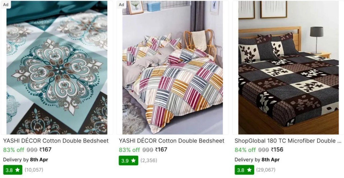 Double Bedsheets With Pillow Coversmore