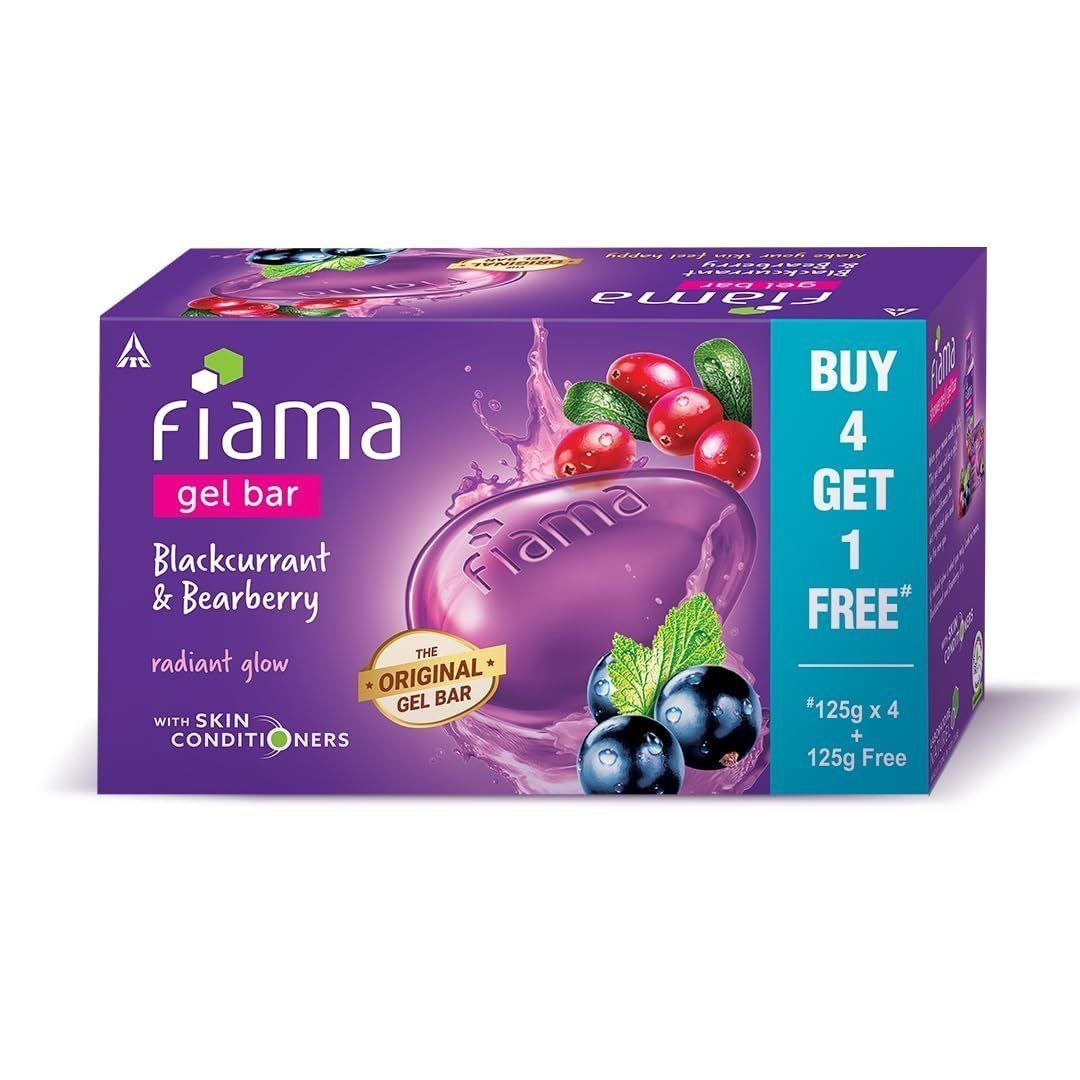 Fiama Gel Bar Soap Blackcurrant And Bearberry 625g (125gx5)