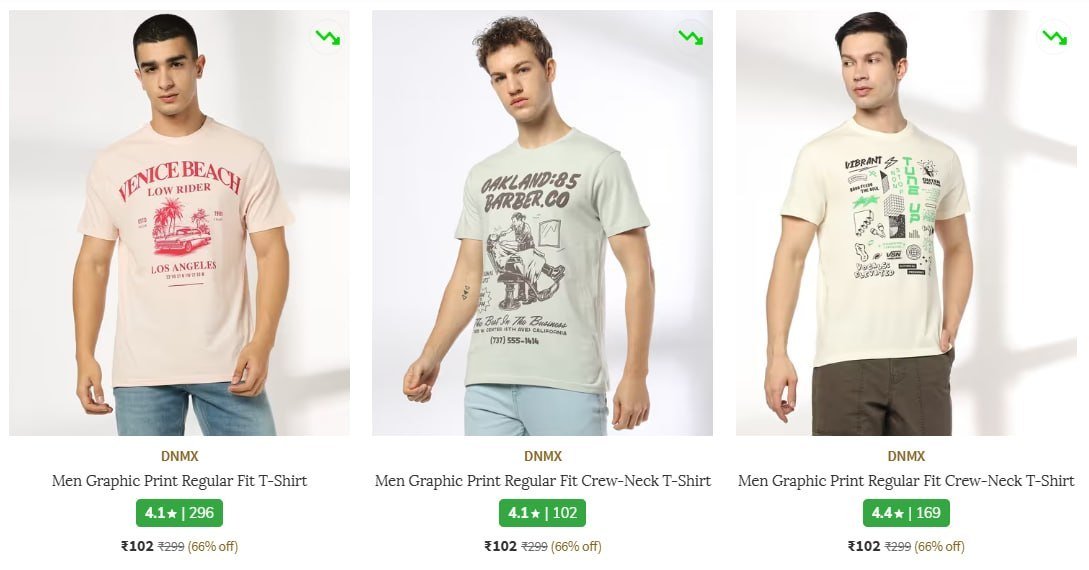 Ajio Loot Dnmx Clothing Starts Rs 102 Bank Offers Mens T-shirts Jeans Shirts Sweaters Cardigans Sweatshirt Hoodies Shorts Trousers Jogger Women S T-