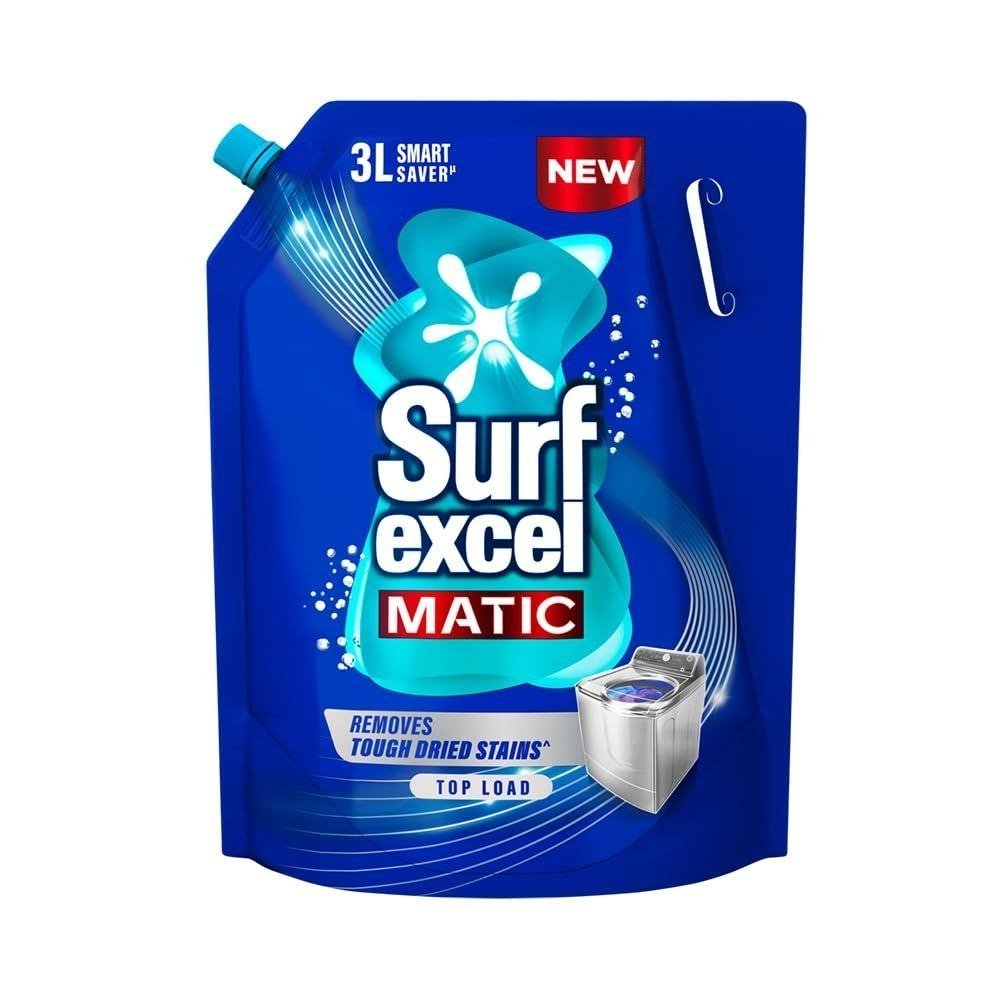 Grab 367surf Excel Matic Top Load Liquid Detergent 3l Refill Pouch