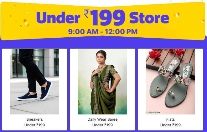 Under 199 Storesneakers Sarees Flats