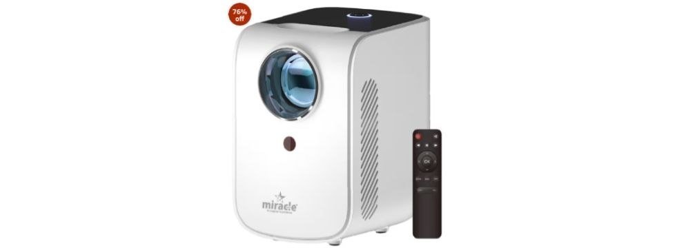 Miracle Digital Star Hd Pro Projector Supports Full Hd 1500 Lumens Built In Speaker Hdmi Input For Fire Tv Stick Outdoor 3930 Reg 5999