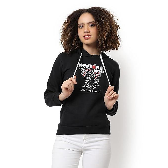 Campus Sutra Women S Cotton Hooded Neck Sweatshirt 339