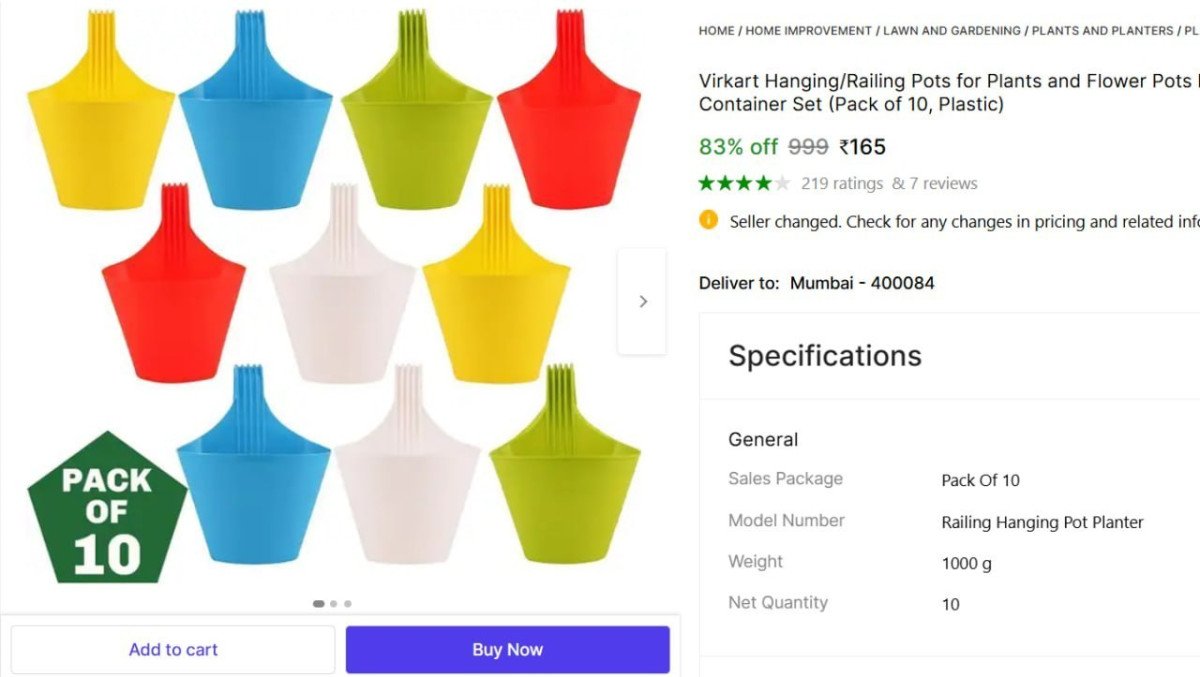 Flower Pots Pack Of 10 165