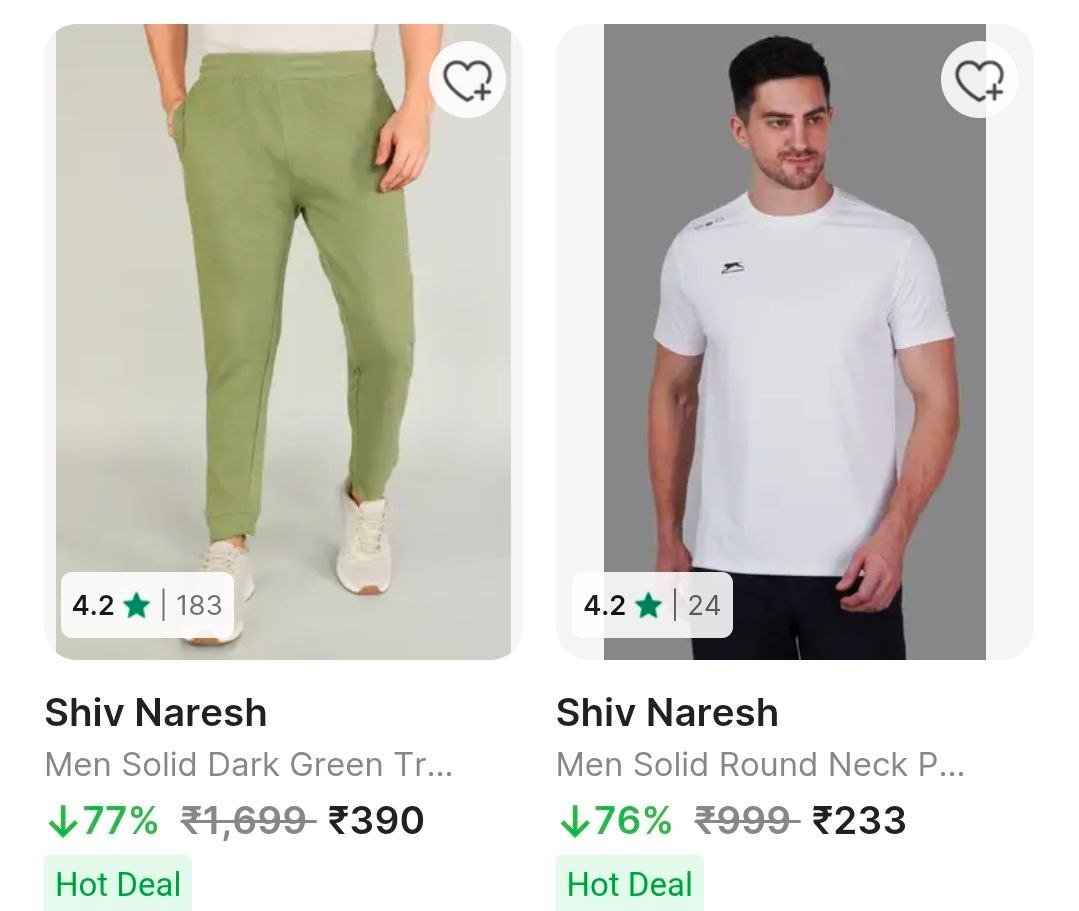 Mens Fashion Steal Deals Grab Fast Shiv Naresh Min 75 Starting 199