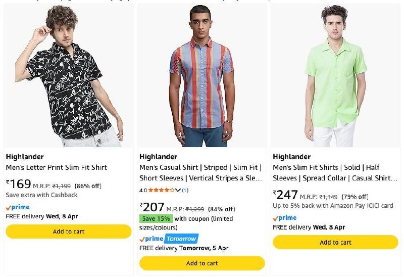 Highlander Men S Shirts Starting 169