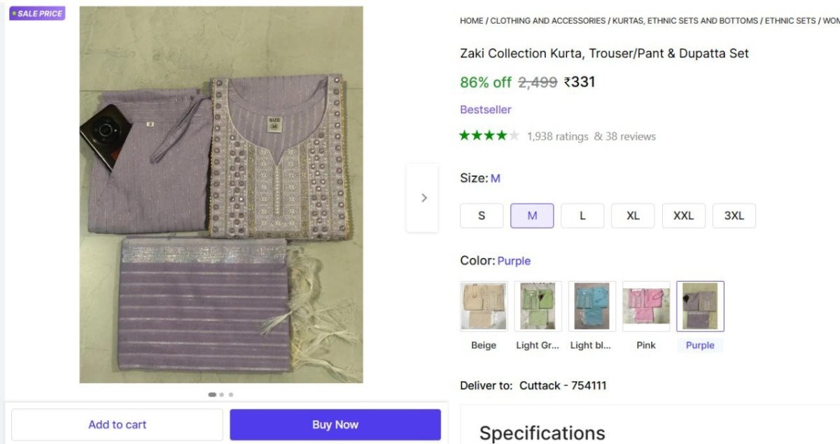 Women Kurta Trouser Dupatta Set 331