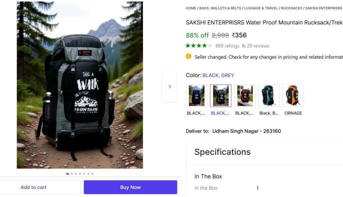 Trekking Bag Rucksack - 70 L 356