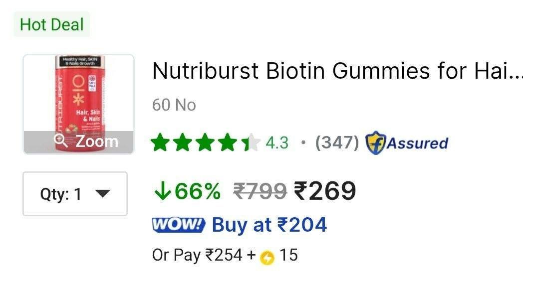 Grab Nutriburst Biotin Gummies (60 Gummies) 269 Nutriburst Melatonin Sleep Gummies (60 Gummies) 268